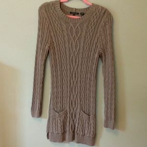 Jeanne Pierre taupe sweater dress. Never worn.